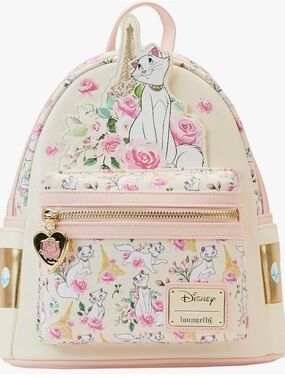 Loungefly Disney Duchess Aristocats Floral Mini Backpack - Pink Cream Accents